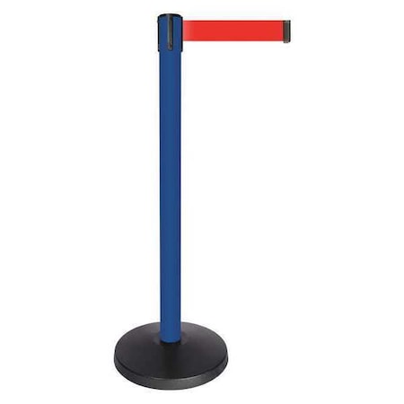 Barrier Post W/Belt,Blue Post,Red Belt