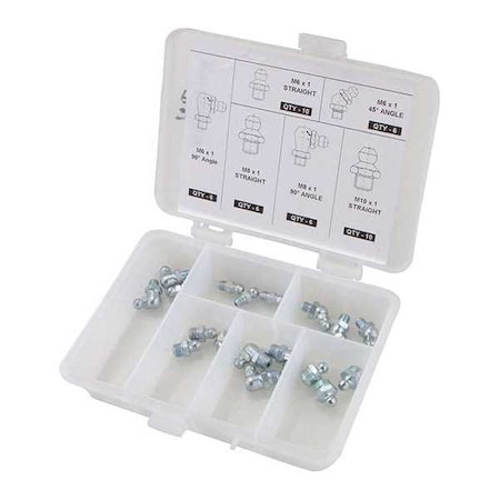 Grease Fitting Kit,No. Pieces 44,PK44