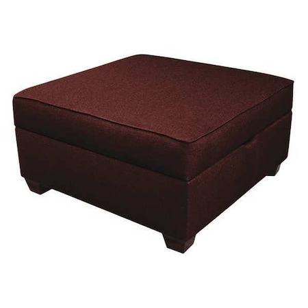 36 Storage Ottoman, Brick Red