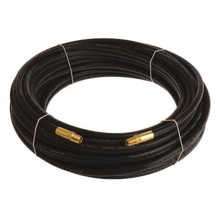 1/4 X 100 Ft EPDM Coupled Air Hose 200 Psi Black