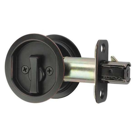 Pocket Door Lock, Steel, Brown