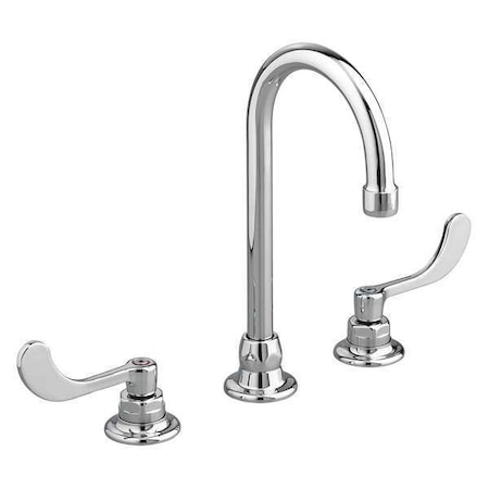 Dual Handle 6 To 12 Mount, 3 Hole Gooseneck Kitchen/Bathroom Faucet, Polished Chrome