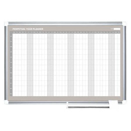 37-51/64x50-13/64 Magnetic Steel Whiteboard, Aluminum Frame