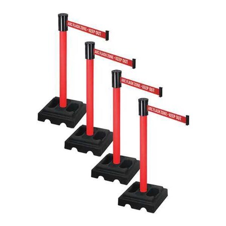 Barrier Systems,Post Red,14 Ft. Belt