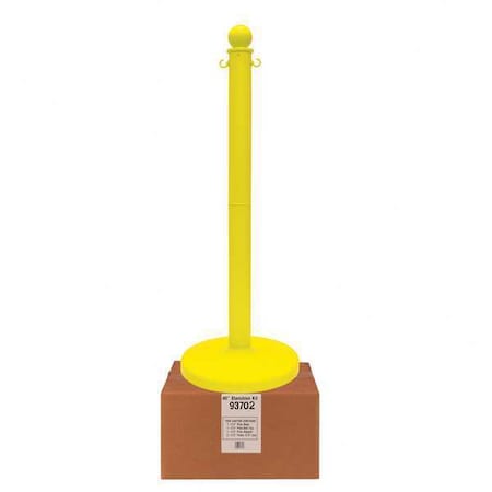 Stanchion,Post Dia. 2-1/2,Yellow