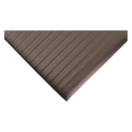 Antifatigue Mat, Black, 5 Ft. L X 3 Ft. W, Vinyl; Closed Cell Nitrile Foam, Ribbed Surface Pattern