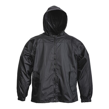 Unisex Black Polyester Waterproof Jacket Size, Size: S