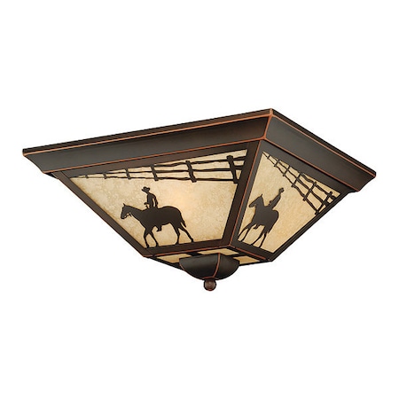 Trail 14in Outdoor Flush Mount Bronze