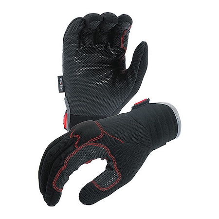 Mechanics Gloves, M, Black/Red