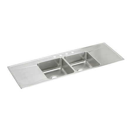 Sink, Drop-In Mount, 3 Hole, Lustrous Satin Finish