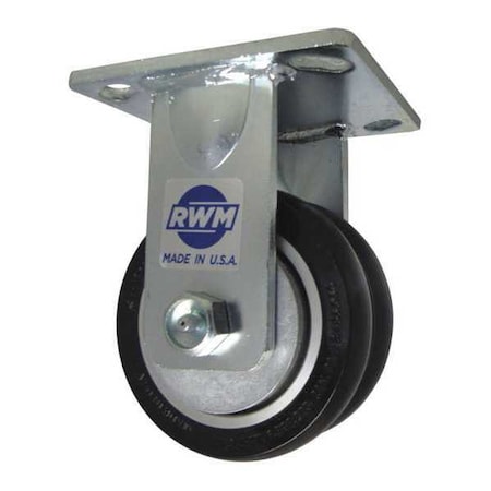 Plte Caster,Rgd,Poly,8,2000 Lb.,Blck