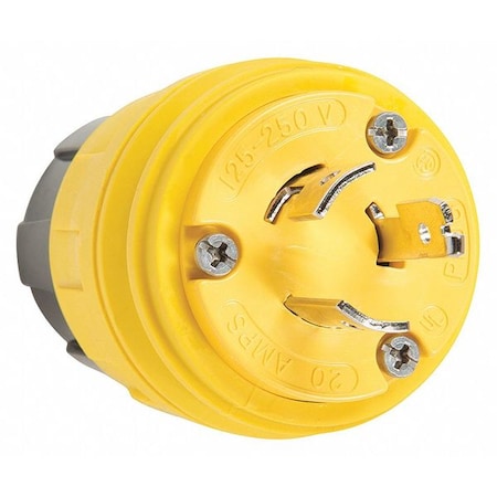 Watertight Locking Plug,125/250VAC,20A
