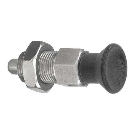Indexing Plunger D1= M08X1, D=4, Style D, Lockout Type W Locknut, Stainless Steel Not Hardened