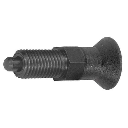 Indexing Plunger D1= 5/8-11, D=8, Style A, Non-Lockout Wo Locknut, Steel Hardened, Knob Plastic