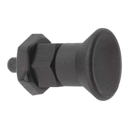 Indexing Plunger, Short, Size: 2, D1= M12X1.5, D=6, Style B, Non-Lockout W. Locknut, SS Not