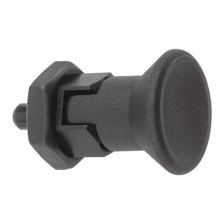 Indexing Plunger, Short, Size: 1, D1= M10X1, D=5, Style D, Lockout Type W. Locknut, Pin Hardened