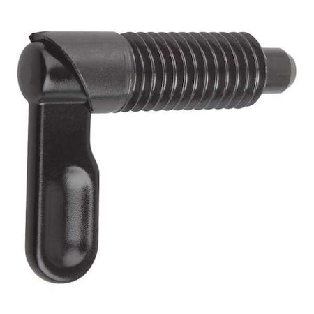 Indexing Plunger, Cam-Action, D=6, D1= 1/2-13, Steel, Style C, Without Locknut, Grip Powder Coated