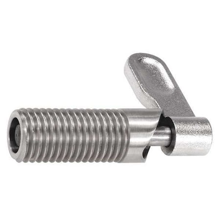 Cam-Action Indexing Plunger, Stainless Steel, D=10, D1= M20, Form: B, Without Locknut