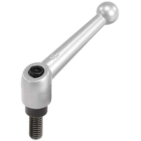 Adjustable Handle, Size: 2 1/4-20X45 Zinc, Silver Metallic, Comp: Steel