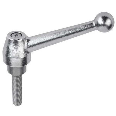 Adjustable Handle, Ball Style, All Stainless Steel, Size: 1, M10X50, Electropolished