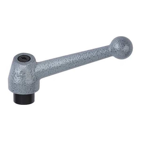 Adjustable Handle, Ball Style, All Steel, Size: 2 5/8-11 Steel, Painted Finish Gray Hammertone