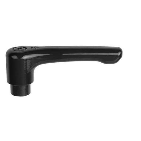 Adjustable Handle, Low Profile, Size: 3, 5/16-18, Zinc, Black Satin, Comp: Steel