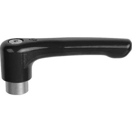 Adjustable Handle, Low Profile, Size: 3, 5/16-18 Zinc, Black Satin, Comp: Stainless Steel