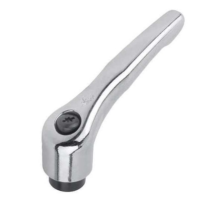 Adjustable Handle, Modern Design, Sz. 1, 10-32, Die Cast Zinc High-Gloss Chromed, Comp: Steel