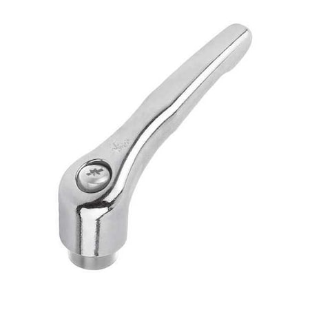 Adjustable Handle, Size: 3 3/8-16, Zinc High-Gloss Chromed, Comp: Stainless Steel