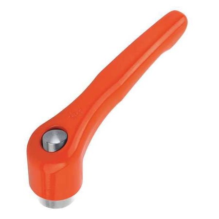 Adjustable Handle, Mod. Design, Protective Cap Sz. 2, M06, Cast Zinc Orange RAL 2004, Comp: Steel