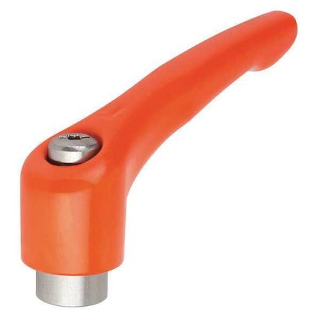 Adjustable Handle, Size: 5 M16, Zinc Orange RAL 2004, Comp: Stainless Steel