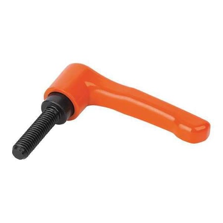 Adjustable Handle, Low Profile, Size: 2, M08X30, Zinc, Orange RAL 2004, Comp: Steel