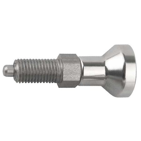 Indexing Plunger, All SS, Size: 4 D1= M20X1,5, D=10, Style A Non-Lockout WO Locknut, Pin Hard