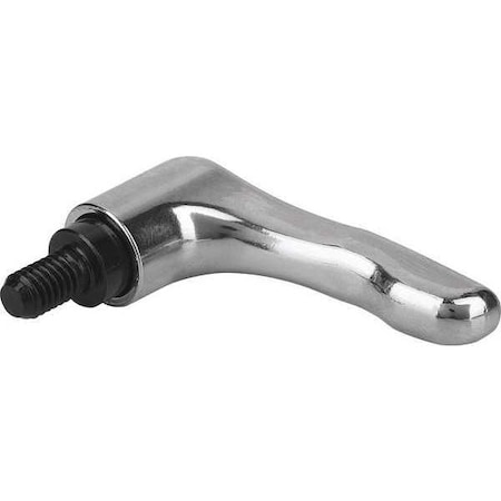 Adjustable Handle, Modern Design, Sz. 5, M12X50, Die Cast Zinc High-Gloss Chromed, Comp: Steel