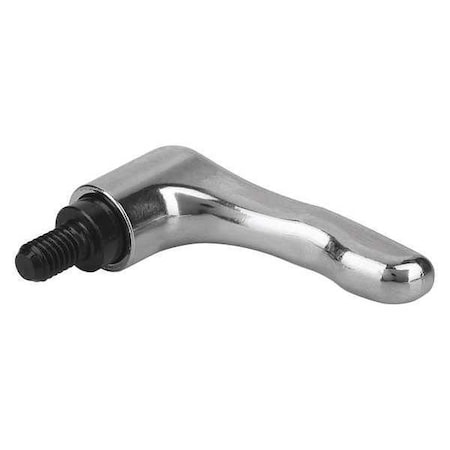 Adjustable Handle, Modern Design, Sz. 0, 1/4-20X10, Die Cast Zinc High-Gloss Chromed, Comp: Steel