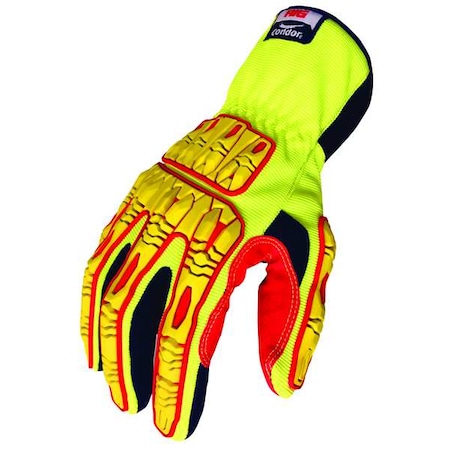 Impact Gloves,Size 2XL,Yellow,PR