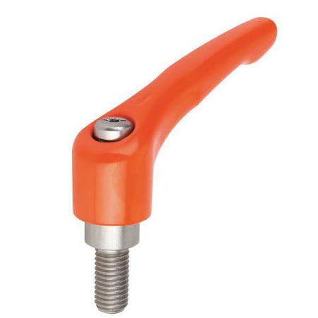 Adjustable Handle, Size: 1 M05X10, Zinc Orange RAL 2004, Comp: Stainless Steel