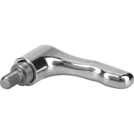 Adjustable Handle, Size: 1 M06X25, Zinc High-Gloss Chromed, Comp: Stainless Steel