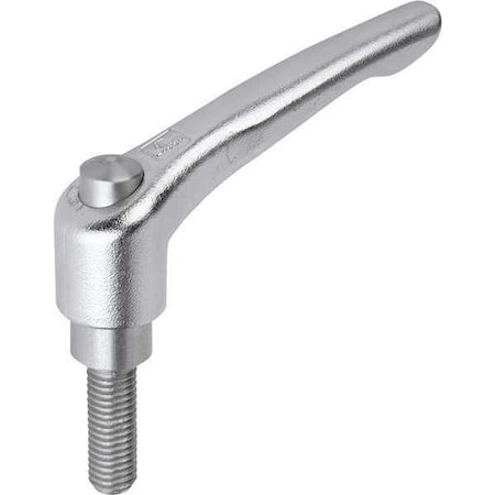 Adjustable Handle With Protective Cap, Size: 2 3/8-16X40, Entirely Stainless Steel, Electropolished