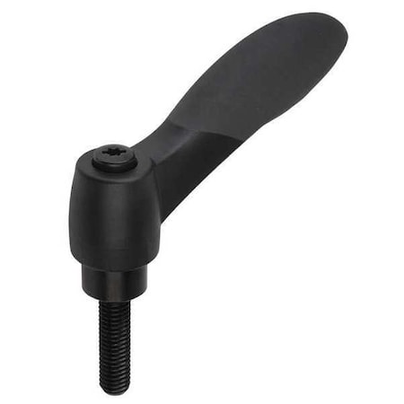 Adjustable Handle, Soft Touch, Size: 3 M08X35 Plastic, Black RAL 7021, Comp: Steel