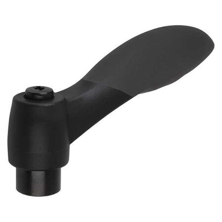 Adjustable Handle, Soft Touch, Size: 1 M04, Plastic Black RAL 7021, Comp: Steel