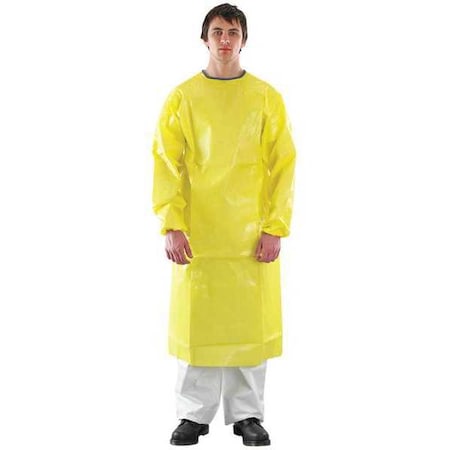 Isolation Gown,Yellow,L,PK40