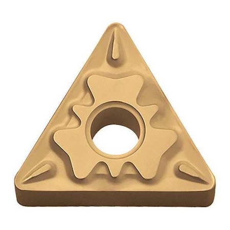 Triangle Turning Insert, Triangle, 3/8 In, TNMG, 0.0156 In, Carbide