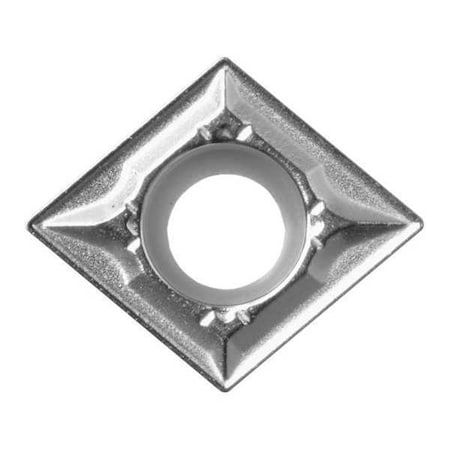 Diamond Turning Insert, Diamond, 3/8 In, CCMT, 80  Degrees, 1/64 In, Carbide