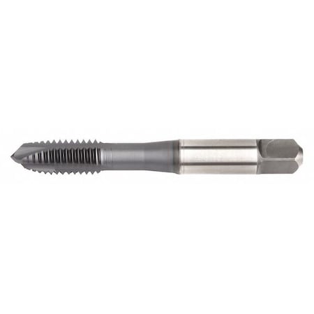 Spiral Point Tap, M3-0.5, Plug, Metric Coarse, 2 Flutes, Bright