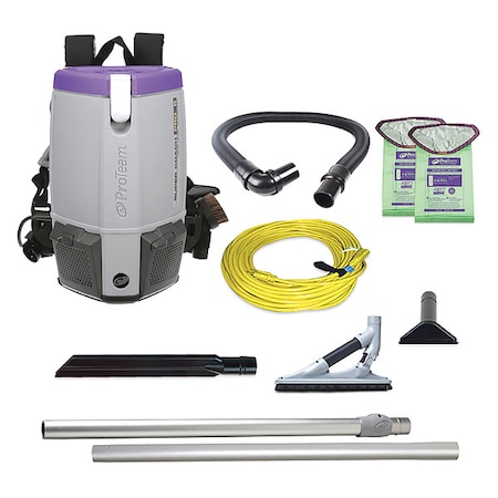 Super Coach Pro 6, 6 Qt. Backpack Vacuum W/ ProBlade Hard Surface Tool Kit