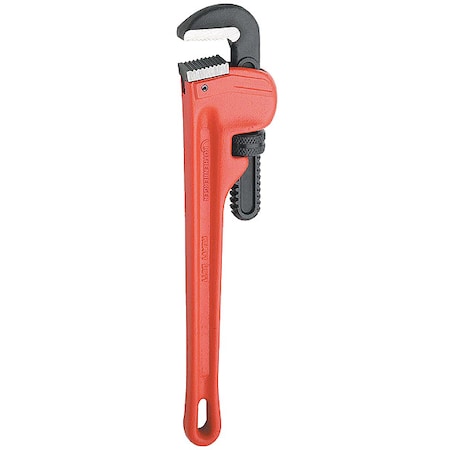 14 In L 2 In Cap. Cast Iron Straight Pipe Wrench