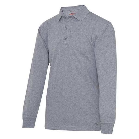 Mens Tactical Polo,Size 5XL,Heather Gray