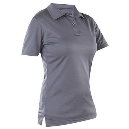 Womens Polo,Size 2XL,Steel Gray