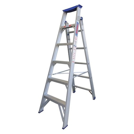 Multipurpose Ladder, Stepladder, Straight Configuration, 11 Ft, Aluminum